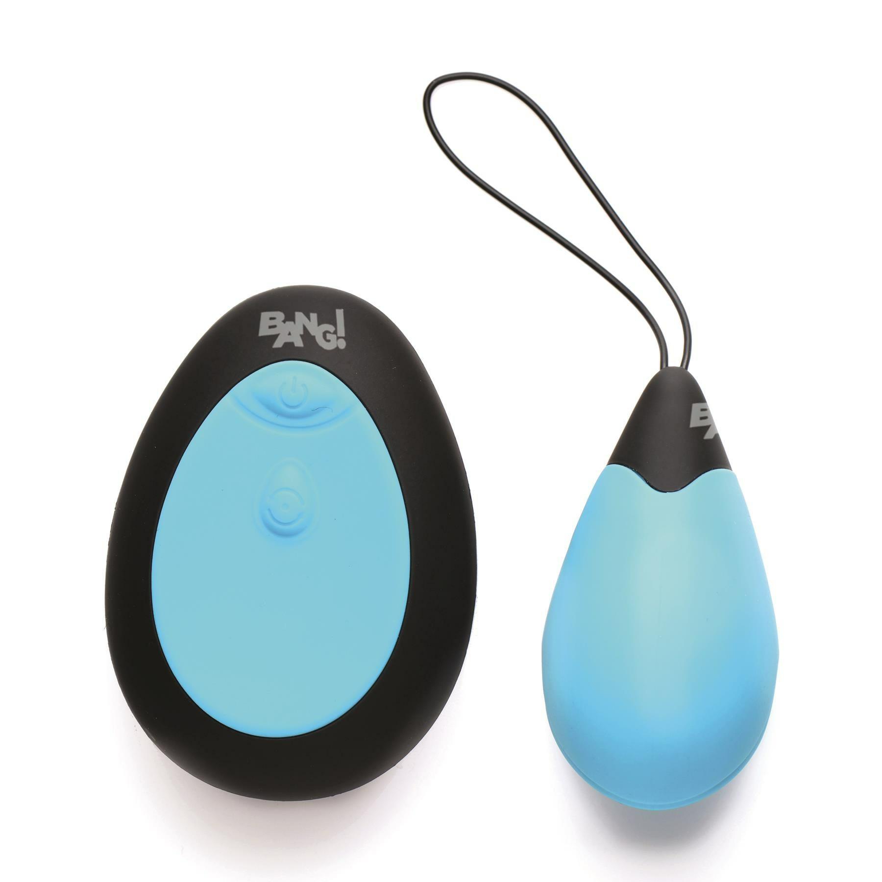 Bang! Rechargeable 10X Vibrating Egg With Remote Control  |  Bullet Vibrators Bullet Vibrators Blue