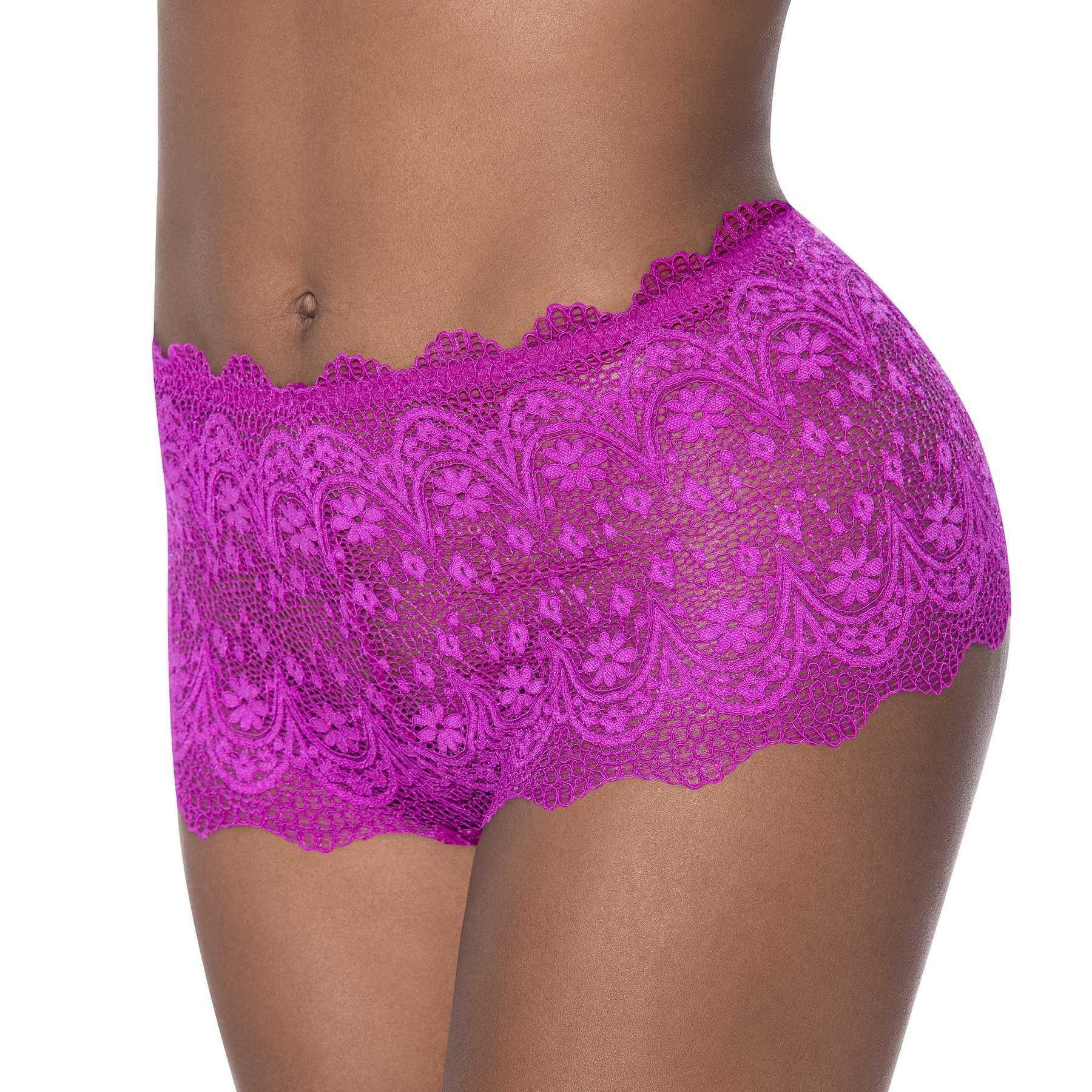 Berrylicious Lace Boy Short  |  Panties & Thongs Lingerie Blue