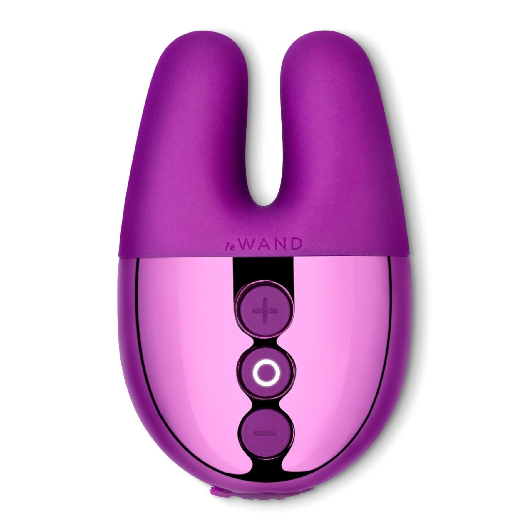 Chrome Double Vibrator  |  Luxury Vibrators Clitoral Vibrators Burgundy