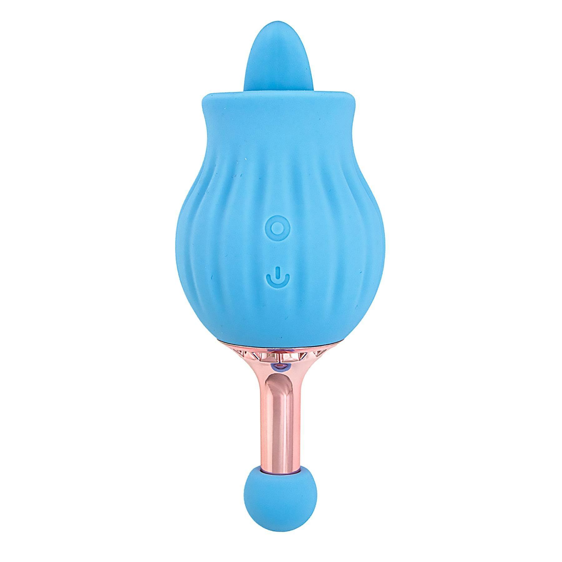 Clit-Tastic Rose Bud Dual Massager  |  Clitoral Vibrators Clitoral Vibrators Blue