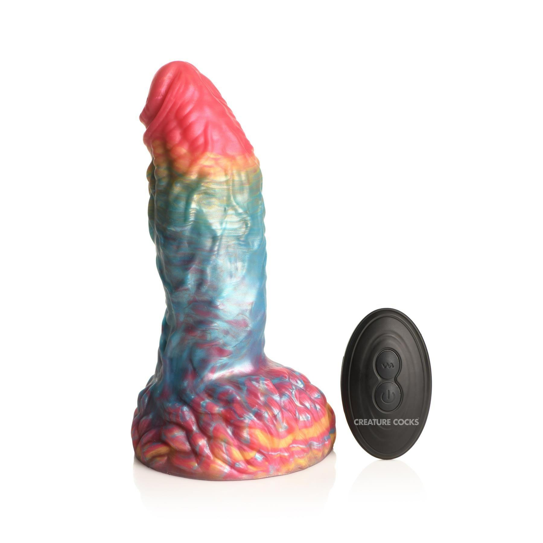 Creaturecocks Rainbow Phoenix Vibrating Dildo With Remote  |  Anal Vibrators Anal Vibrators Anal Vibrators