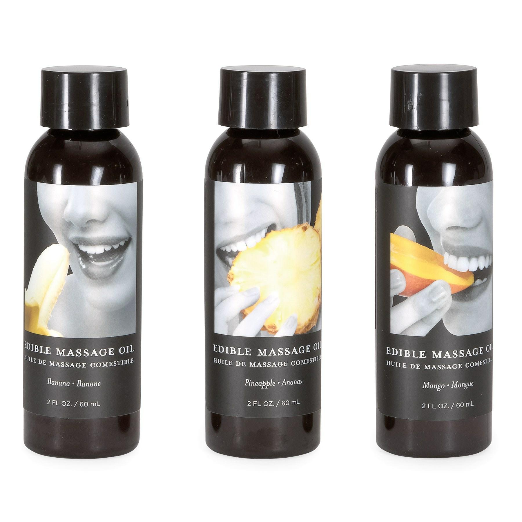 Edible Massage Oil Gift Set  |  Sensual Massage & Candles Bath & Body Organic & Hemp Based