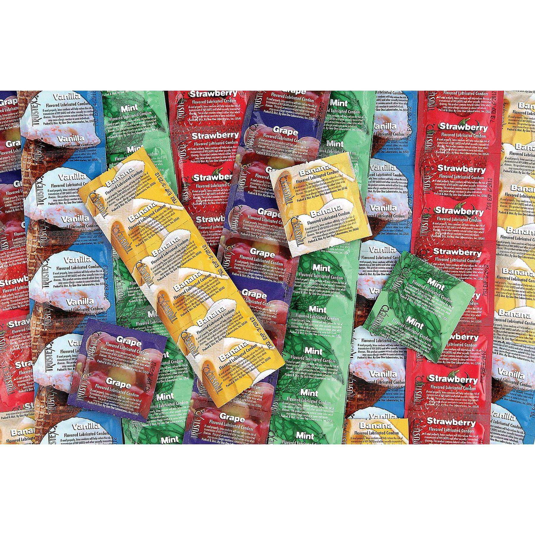 Flavored Condom Sampler 50-Pack  |  Condoms Condoms Condoms