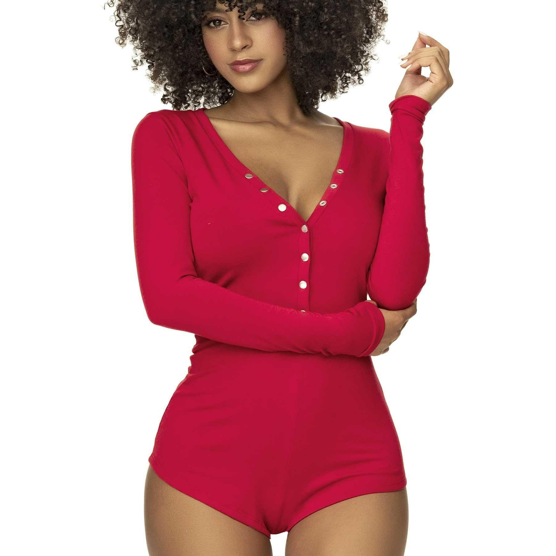 Flirtatious Sleep Romper  |  Sleepwear & Loungewear Lingerie Red