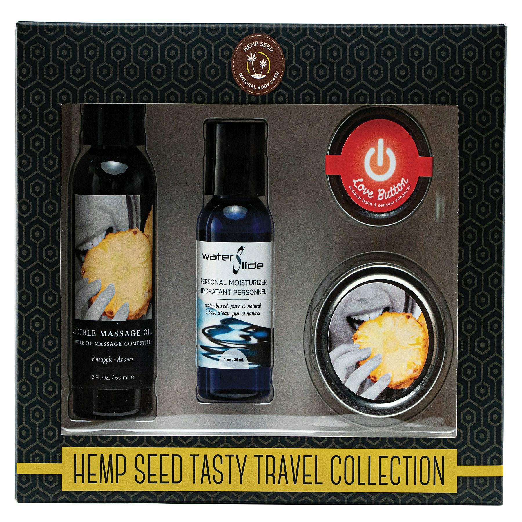 Hemp Seed Tasty Travel Collection  |  Organic & Hemp Based Bath & Body Organic & Hemp Based