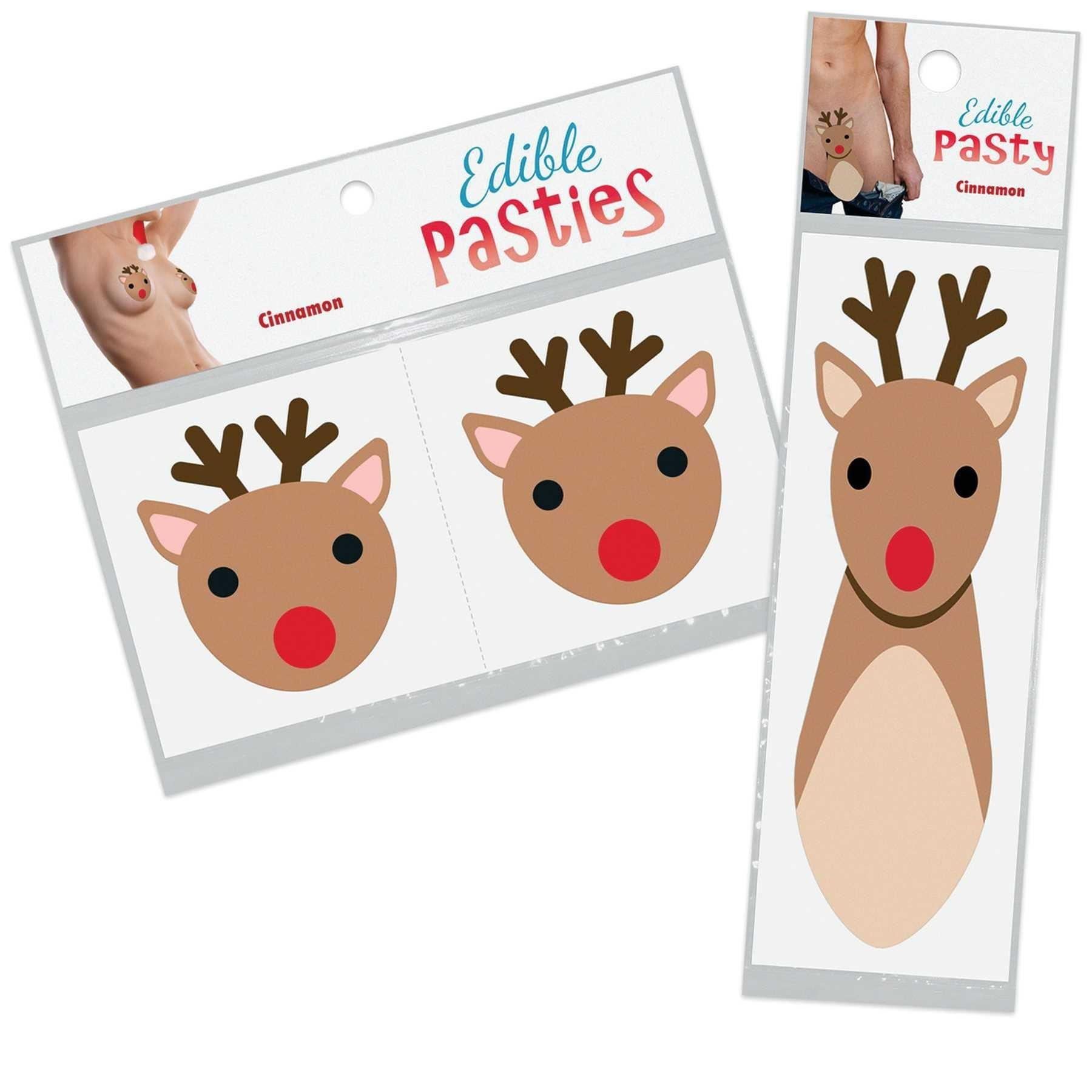 His & Hers Rudolph Reindeer Edible Pasty Set  |  Role Play Lingerie Role Play