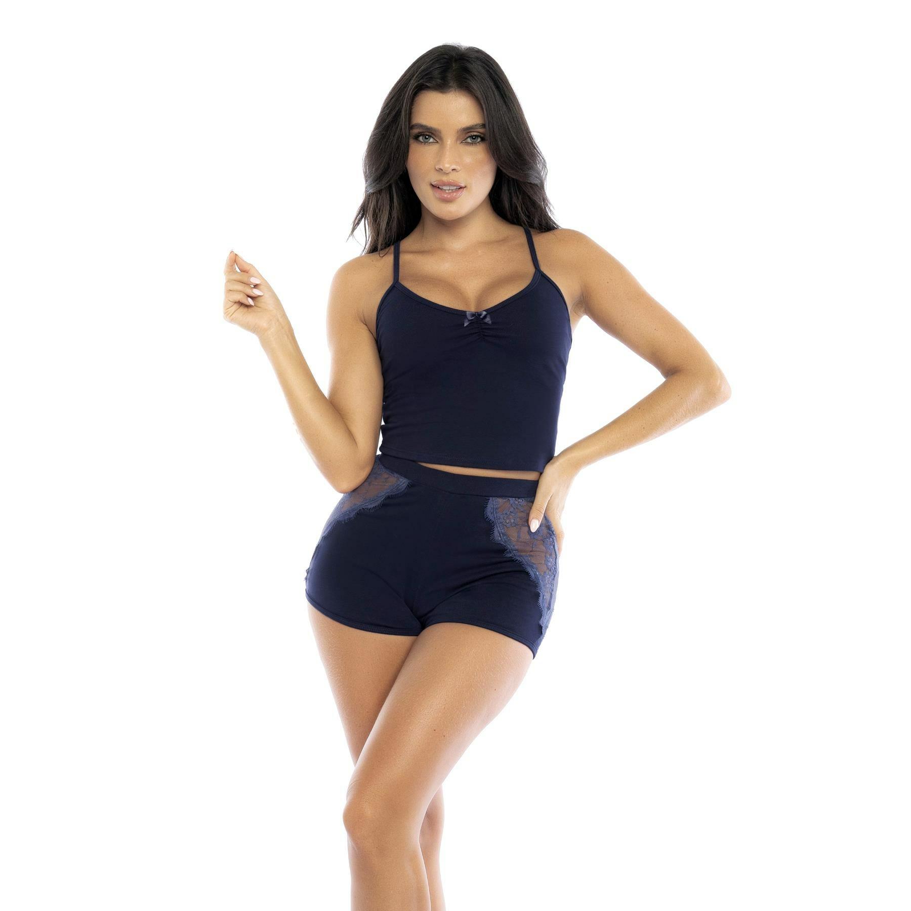 Navy Two Piece Pajama Set  |  Sleepwear & Loungewear Lingerie Navy