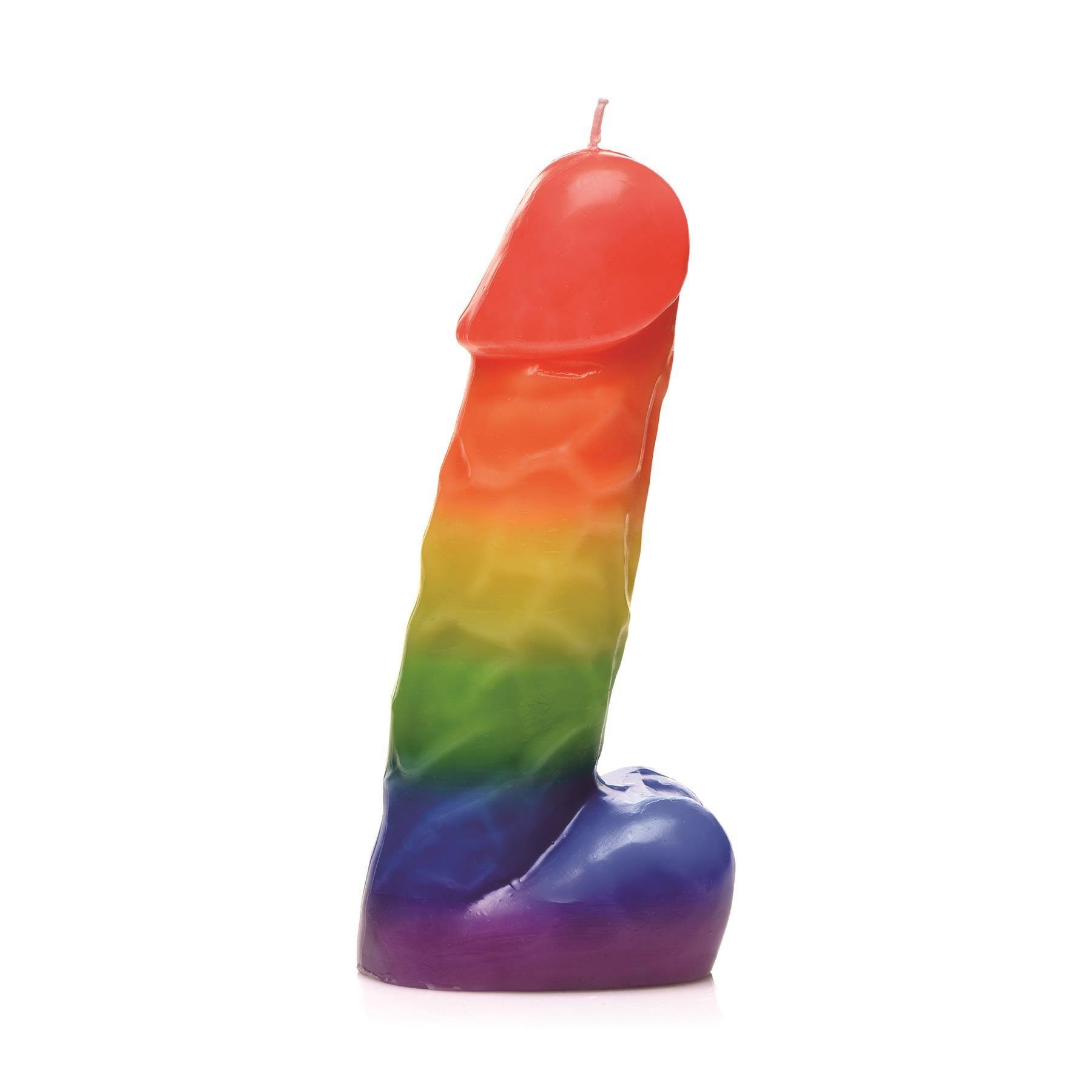 Pride Pecker Rainbow Drip Candle  |  Sensual Massage & Candles Bath & Body MultiColor