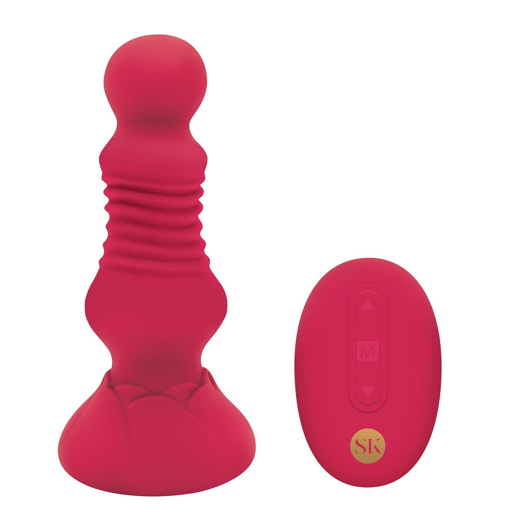 Rosegasm Thrusting Rosebud Remote Control Anal Plug  |  Anal Vibrators Anal Vibrators Anal Vibrators