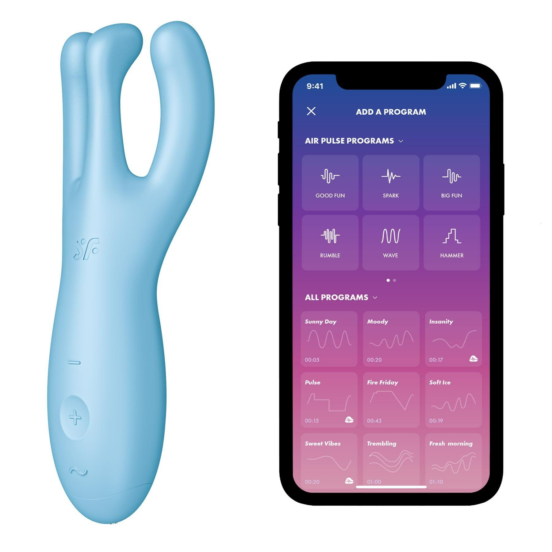 Satisfyer Threesome 4 Vibrator  |  Clitoral Vibrators Clitoral Vibrators Blue