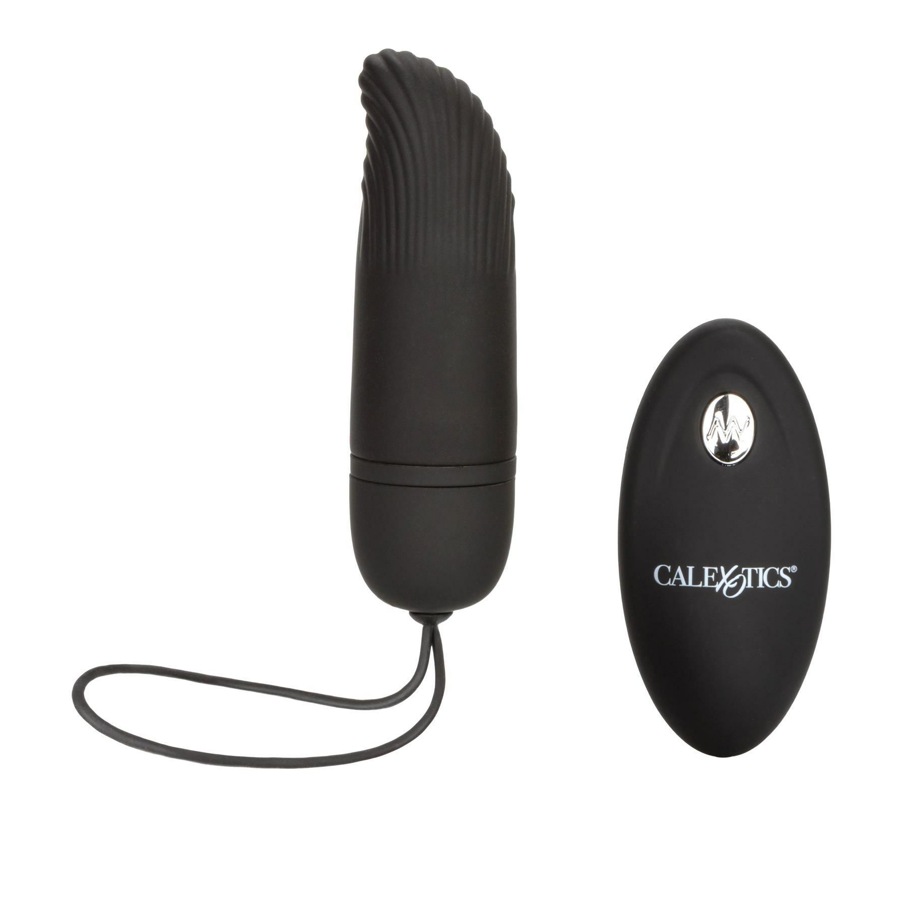 Silicone Remote Ridged G Bullet Vibrator  |  G-Spot Vibrators Bullet Vibrators Black