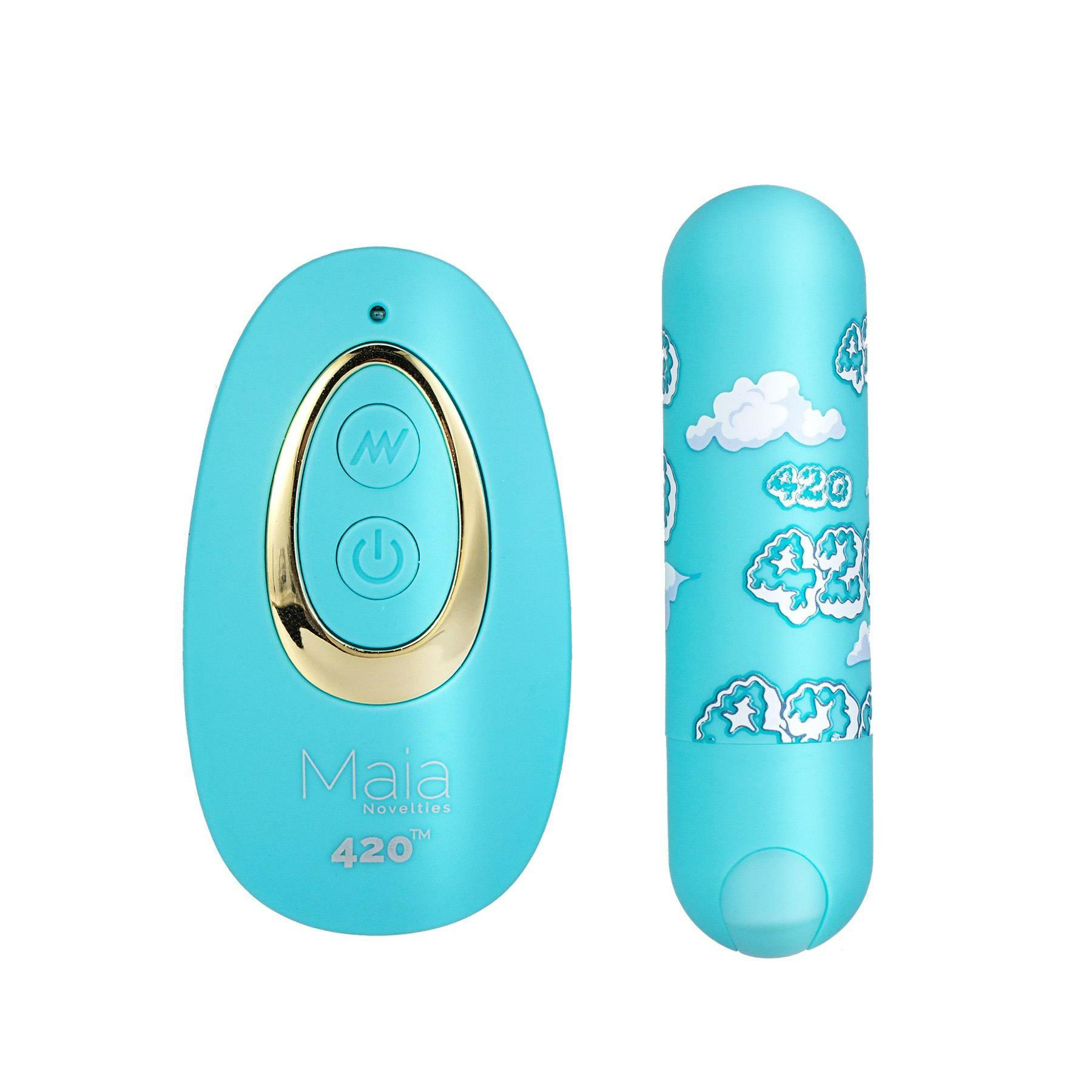 Sky Mini Bullet With Remote Control  |  Bullet Vibrators Vibrators Blue