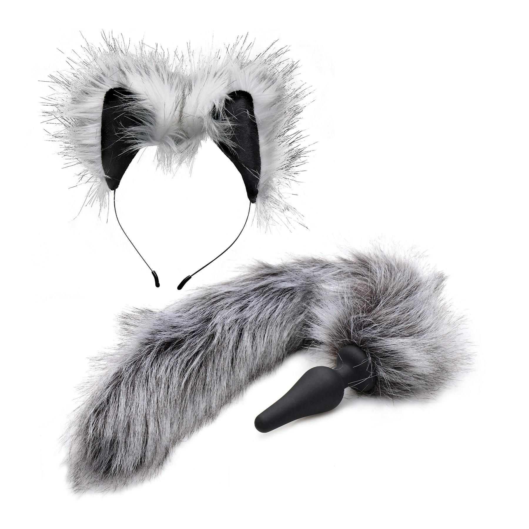 Tailz Grey Wolf Anal Plug & Ears Set  |  Bondage Kits Bondage Bondage Kits