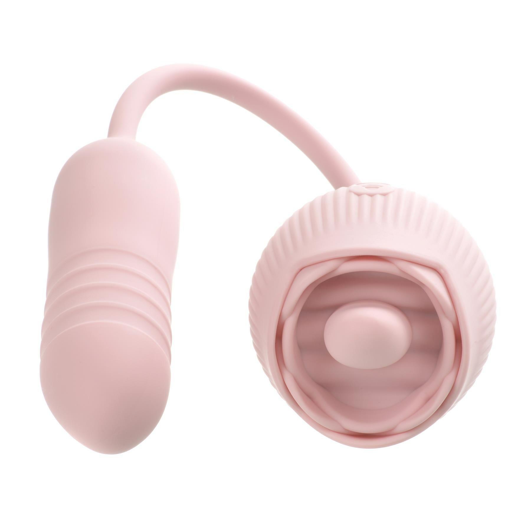 Thrust And Tickle Rose Rechargeable Vibrator  |  Thrusting Vibrators Clitoral Vibrators Clitoral Vibrators