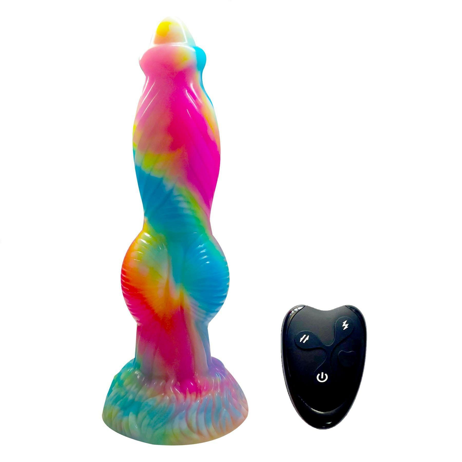 Twisted Unicorn Remote Control Thrusting Dildo  |  Thrusting Vibrators Thrusting Vibrators MultiColor