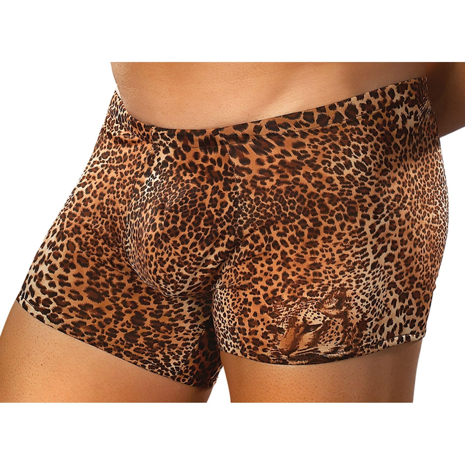 Brown Leopard Shorts  |  Men’s Wear Lingerie Brown