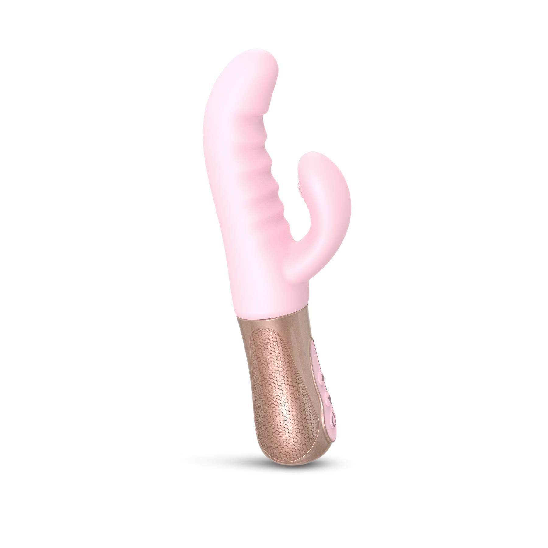 Sassy Bunny Thrusting Dual Stimulator  |  Rabbit Vibrators Rabbit Vibrators Pink